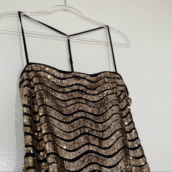 H:ours Lexie Midi Dress in Gold size XS - Picture 6 of 17